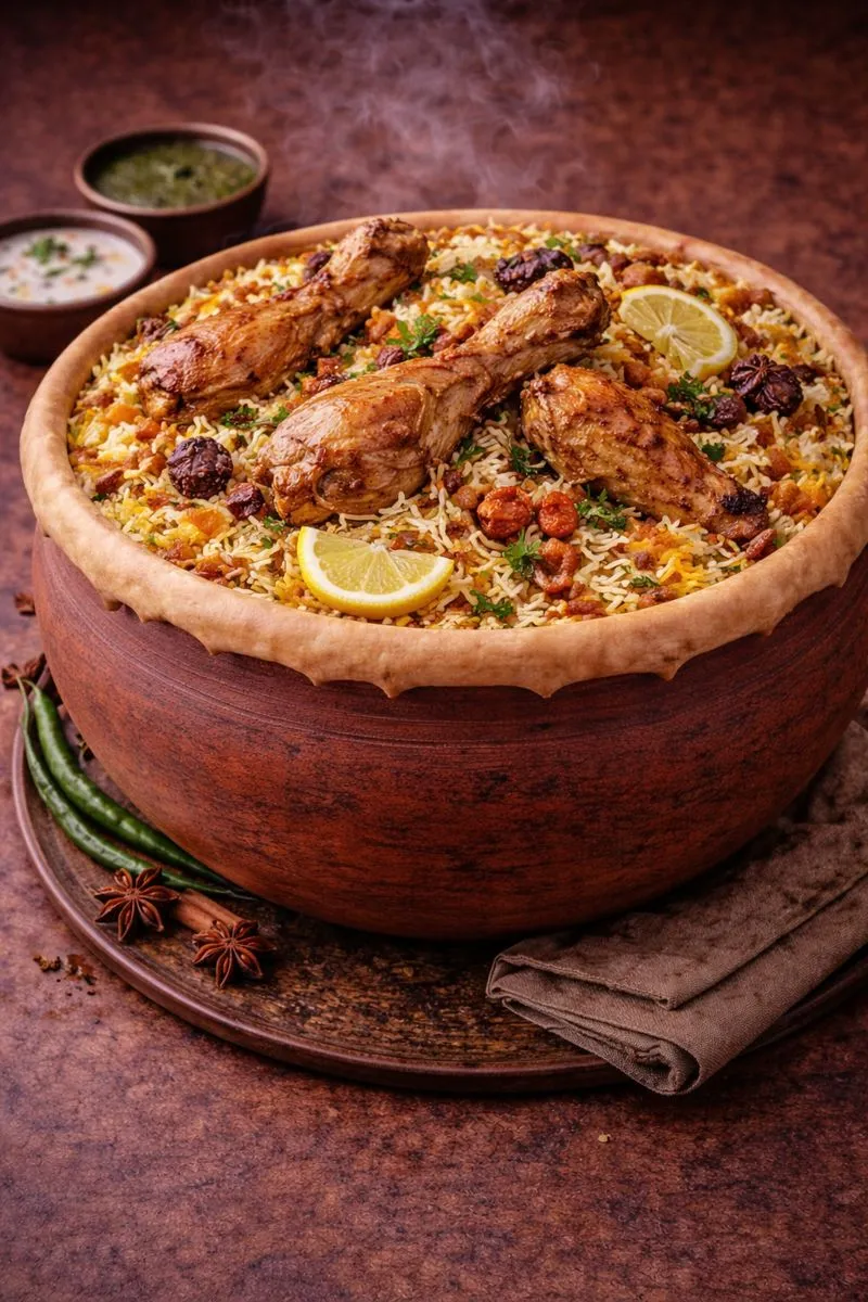 Big Clay Pot Chicken Biryani